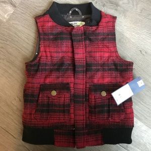 OshKosh Plaid Vest NWT